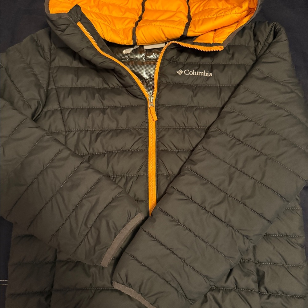 Columbia Kids' Puffer Jacket in Gray and Orange